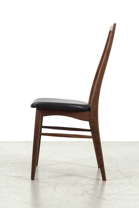 Image 1 of 6 Niels Koefoed Eva Stoelen Met Zwart Leer Nr 66420