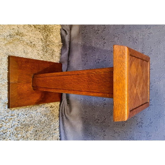 Image 1 of Vintage Art Deco eikenhouten bijzettafel