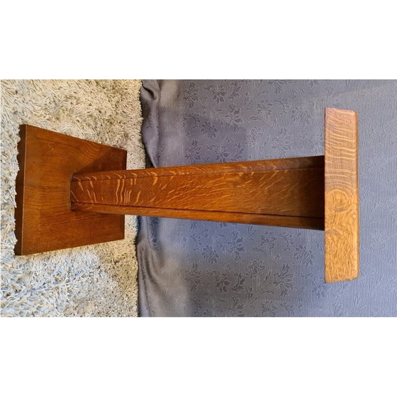 Image 1 of Vintage Art Deco eikenhouten bijzettafel