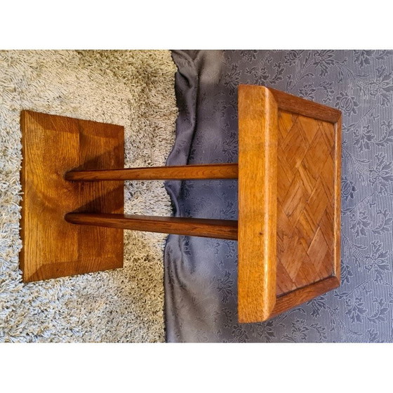 Image 1 of Vintage Art Deco eikenhouten bijzettafel