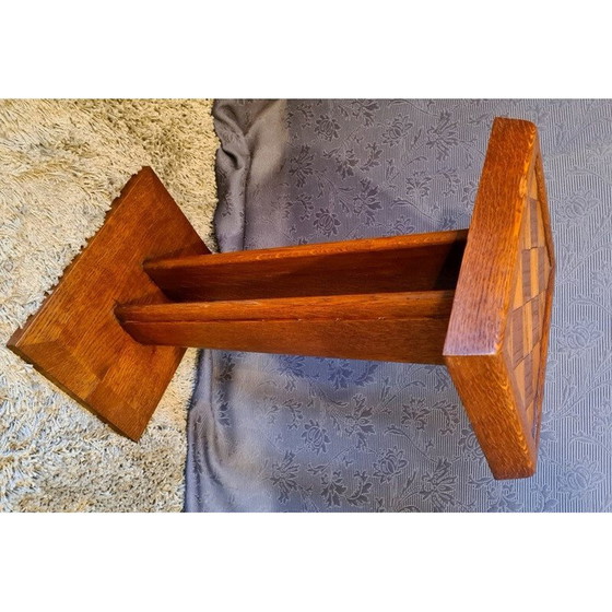 Image 1 of Vintage Art Deco eikenhouten bijzettafel