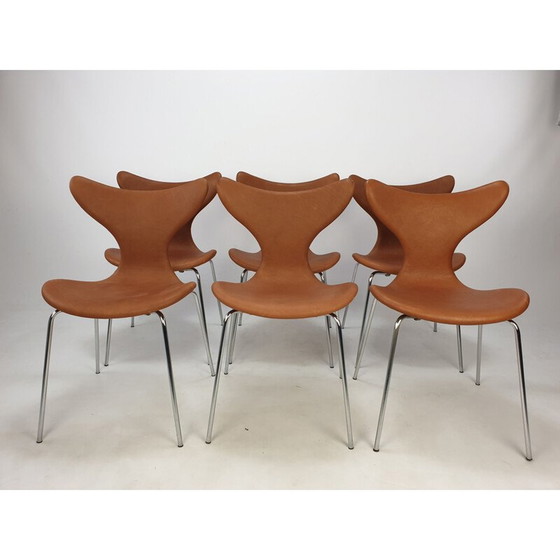Image 1 of Set van 6 vintage Lily stoelen van Arne Jacobsen voor Fritz Hansen, 1960