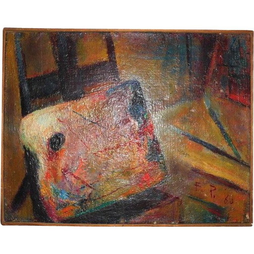 Vintage schilderij van Fred Petereit