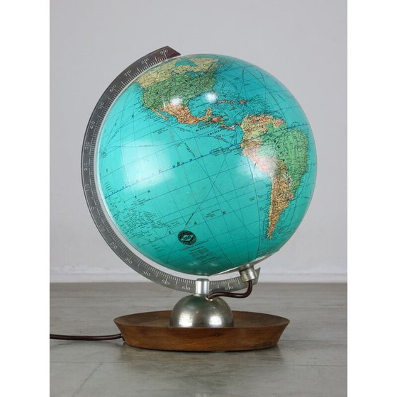 Image 1 of Mid Century verlichte glazen bol, jaren 1960