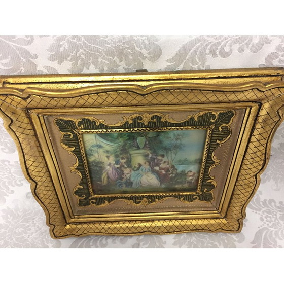 Image 1 of Vintage schilderij op Limoges porselein door Jean-Baptiste Pater