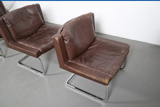 Image 1 of Set van 2 De Sede Rh 201 Robert Haussmann Executive Loungestoelen Zwitserland