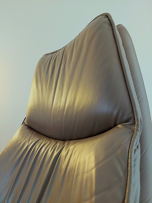 Lounge fauteuil, leer, jaren 60