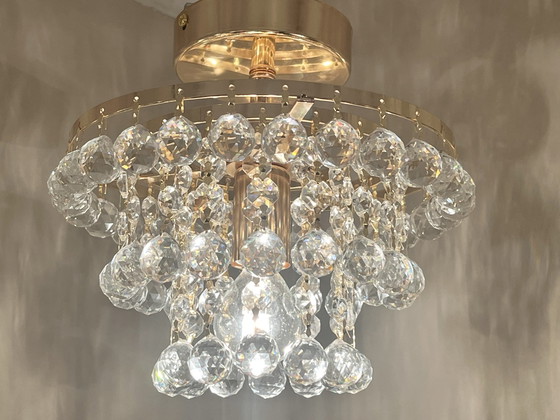 Image 1 of 2x Gemerkte Swarovski Strass Kristallen Plafoniere Hanglamp