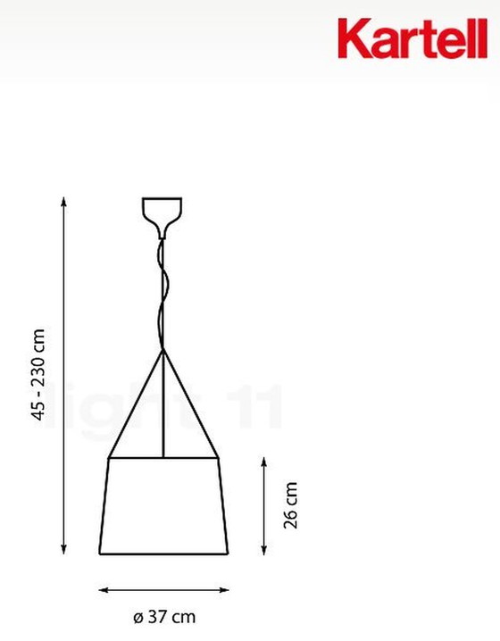 Image 1 of Design Hanglamp Gé Van Kartell - Uitvoering Lichtblauw (Helder)