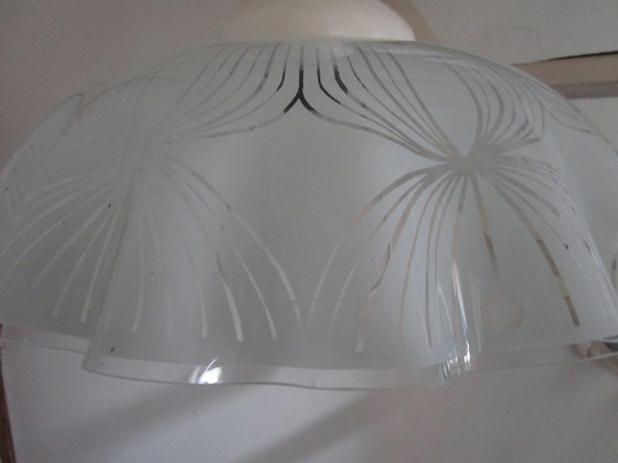 Image 1 of Space Age Glazen Hanglamp 70s