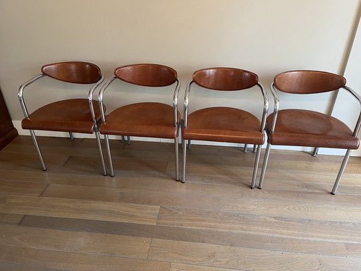 4X Eetkamerstoelen Arco Vintage Design A Merckx 