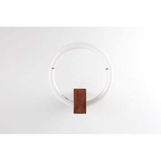 Image 1 of Vintage wandlamp in walnoot en messing van Angelo Brotto, 1970