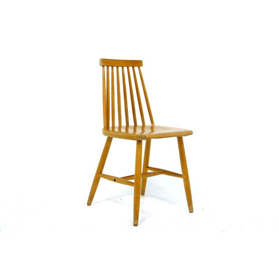 Image 1 of Vintage eikenhouten stoel "Pinnstol", Zweden 1960