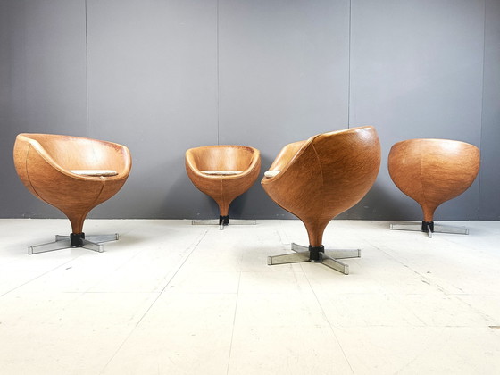 Image 1 of Set van 4 Luna loungestoelen door Pierre Guariche voor Meurop, 1960S