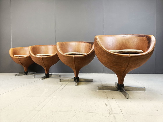 Image 1 of Set van 4 Luna loungestoelen door Pierre Guariche voor Meurop, 1960S