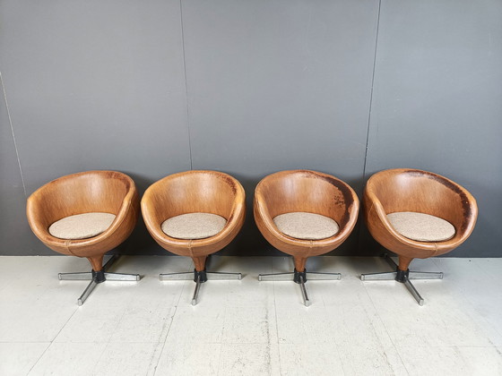 Image 1 of Set van 4 Luna loungestoelen door Pierre Guariche voor Meurop, 1960S