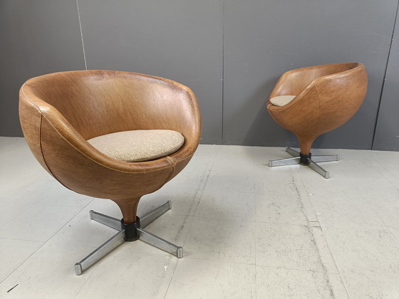 Image 1 of Set van 4 Luna loungestoelen door Pierre Guariche voor Meurop, 1960S