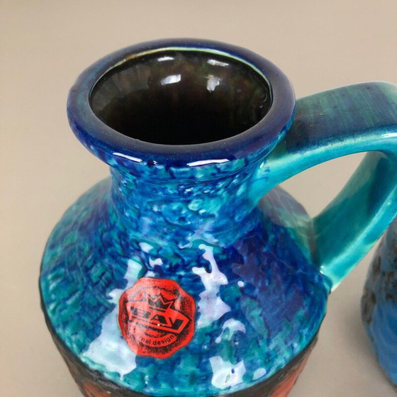 Image 1 of Paar vintage keramische vazen van BAY keramiek, Duitsland 1960