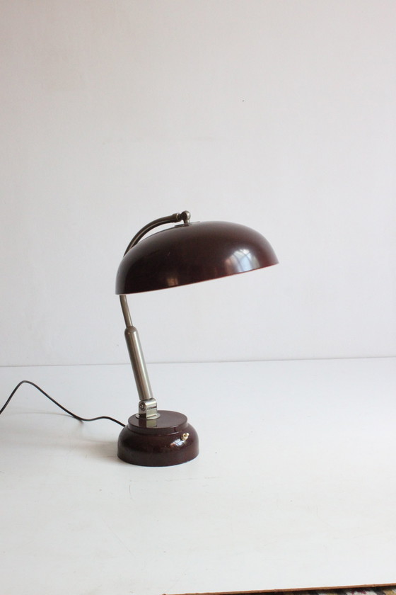 Image 1 of Hala Model 17 Bureaulamp Met Rond Tl Lampje, 1959