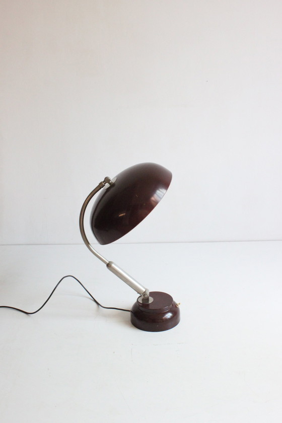 Image 1 of Hala Model 17 Bureaulamp Met Rond Tl Lampje, 1959