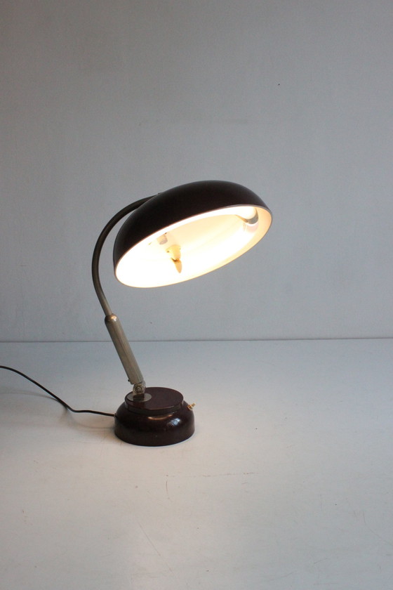 Image 1 of Hala Model 17 Bureaulamp Met Rond Tl Lampje, 1959