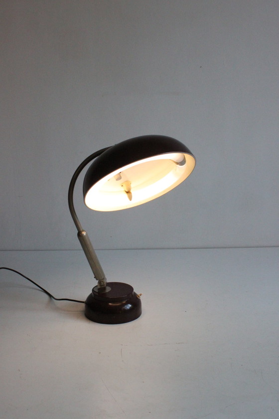 Image 1 of Hala Model 17 Bureaulamp Met Rond Tl Lampje, 1959