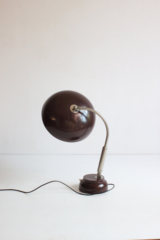 Image 1 of Hala Model 17 Bureaulamp Met Rond Tl Lampje, 1959