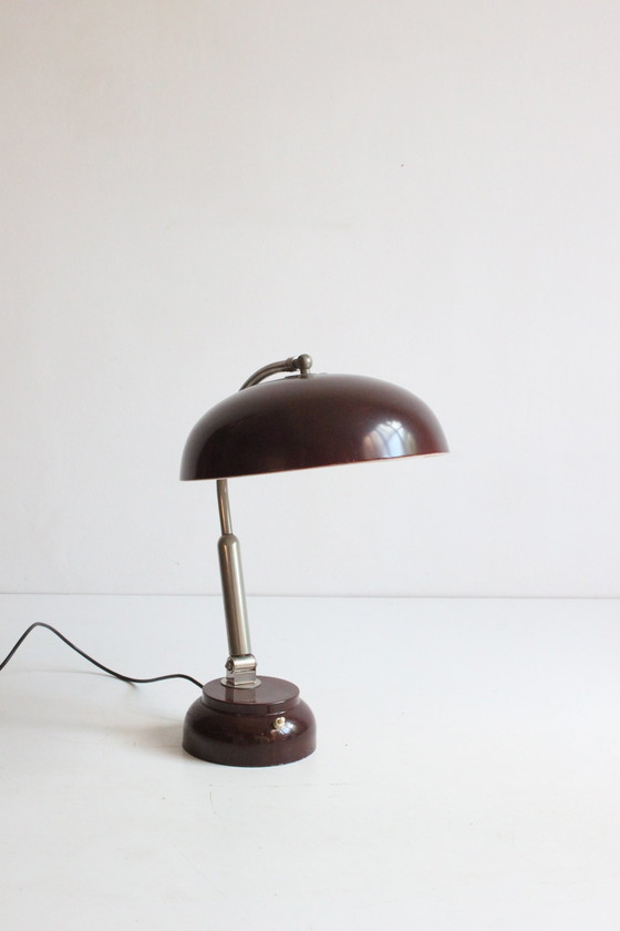 Image 1 of Hala Model 17 Bureaulamp Met Rond Tl Lampje, 1959