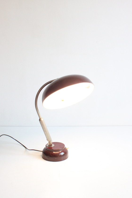 Image 1 of Hala Model 17 Bureaulamp Met Rond Tl Lampje, 1959