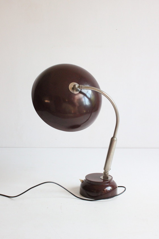 Image 1 of Hala Model 17 Bureaulamp Met Rond Tl Lampje, 1959