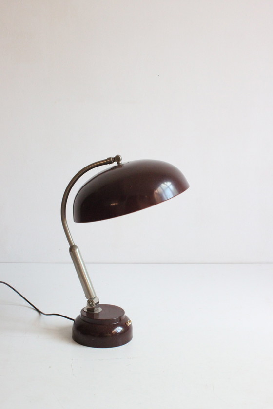 Image 1 of Hala Model 17 Bureaulamp Met Rond Tl Lampje, 1959