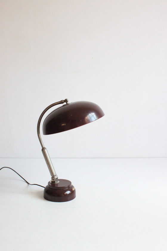 Image 1 of Hala Model 17 Bureaulamp Met Rond Tl Lampje, 1959