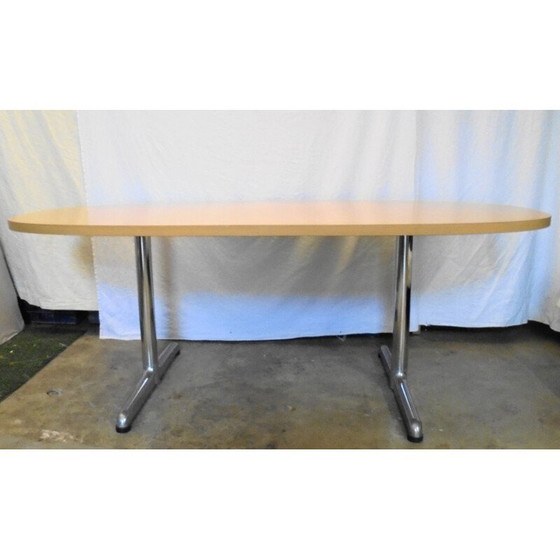 Image 1 of Vintage melamine houten tafel, Italië 1980