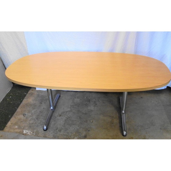 Image 1 of Vintage melamine houten tafel, Italië 1980