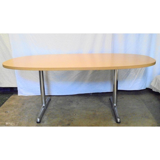 Vintage melamine houten tafel, Italië 1980