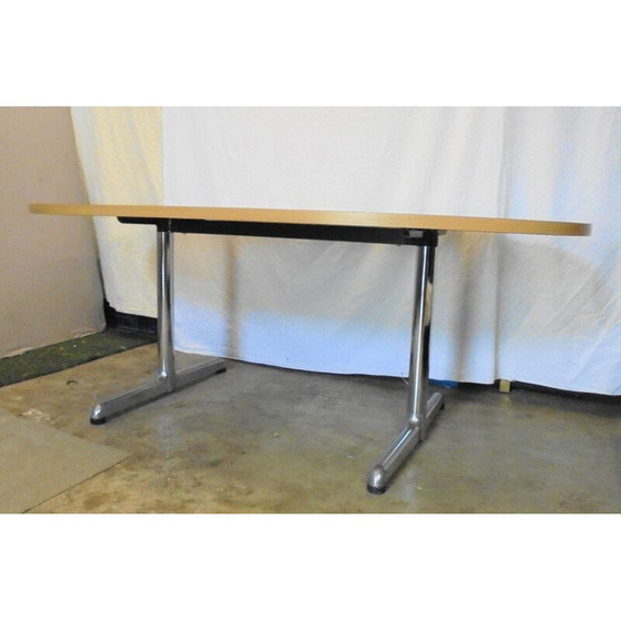 Image 1 of Vintage melamine houten tafel, Italië 1980