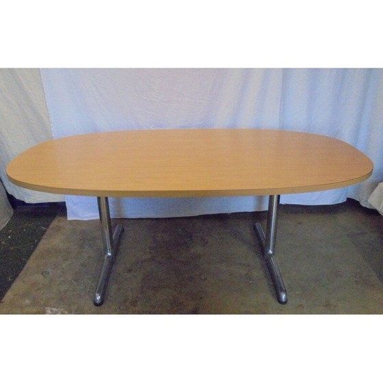 Image 1 of Vintage melamine houten tafel, Italië 1980