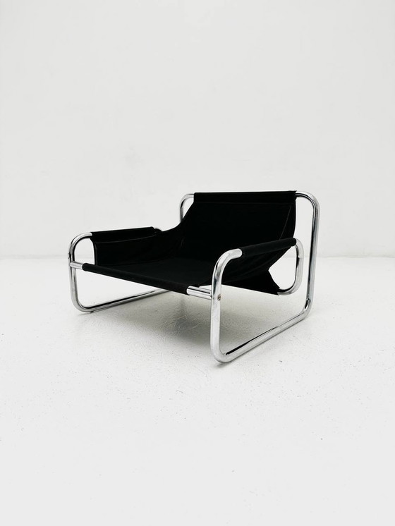 Image 1 of Bauhaus leren fauteuil van Johan Bertil Häggström voor Ikea, 1970