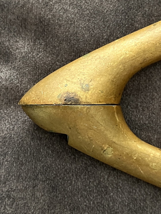 Image 1 of Modernistisch Bronzen Handvat , Vintage , Art Nouveau . Groot formaat .