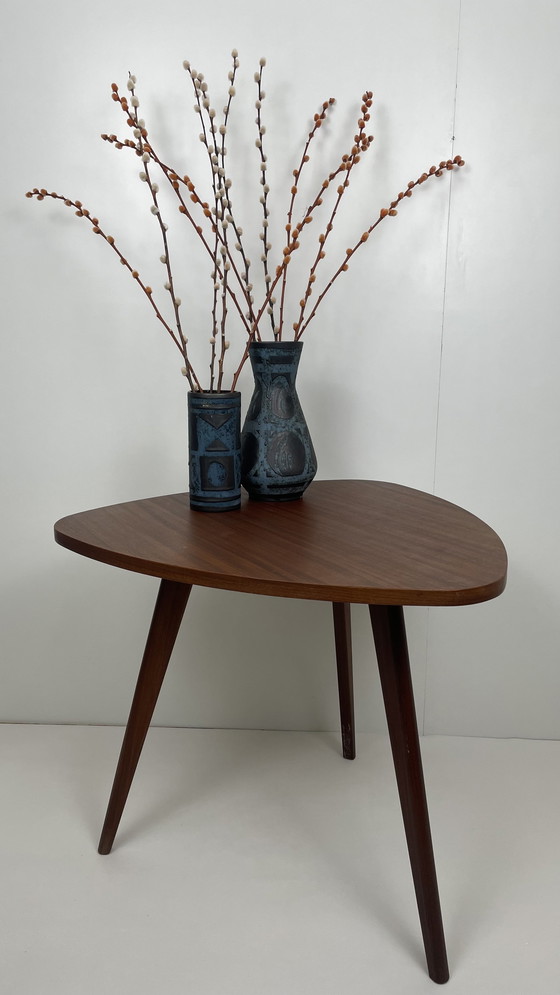 Image 1 of Vintage teakhout tripod coffee table