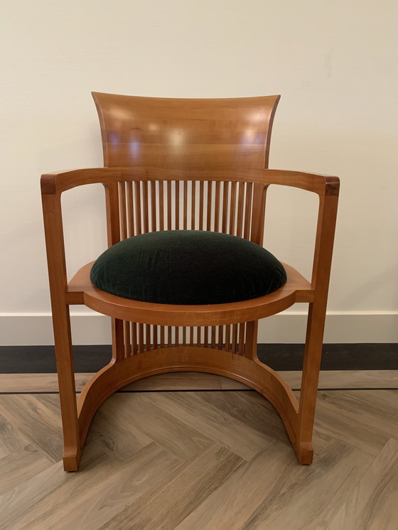 Image 1 of Set van 6 Barrel Chairs 606 Door Frank Lloyd Wright Vervaardigd door Cassina