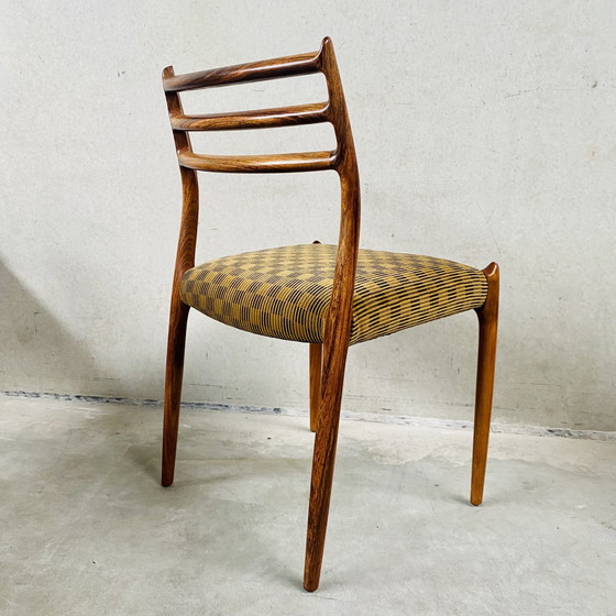 Image 1 of 4 X Niels O. Møller Palissander Eetkamerstoelen Model 78 From J.L. Møller Möbelfabrik, Denmark 1962