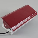 Vintage Rode Metalen Verstelbare Flip-Open Wandlamp - Ontworpen door Gérard Gossé - België, 1980.