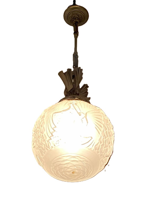 Image 1 of Franse Art Deco Hanglamp (Muller Frères)