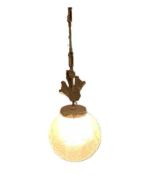 Image 1 of Franse Art Deco Hanglamp (Muller Frères)