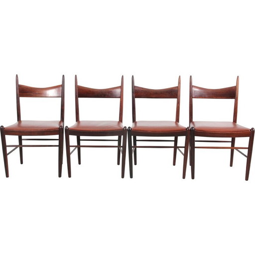 Set van 4 vintage stoelen in Rio palissander, Scandinavisch