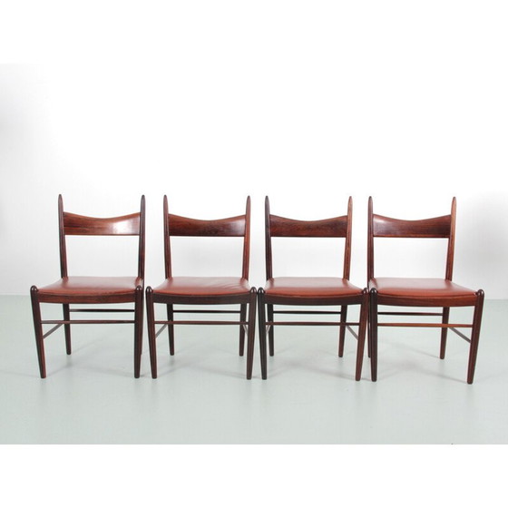 Image 1 of Set van 4 vintage stoelen in Rio palissander, Scandinavisch