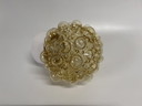 Mid Century Helena Tynell Bubble Plafondlamp Amber Glas Witte Voet