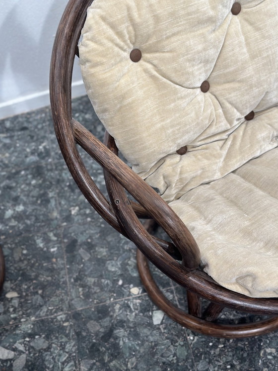 Image 1 of Vintage Set Van 2 Rotan Fauteuils 