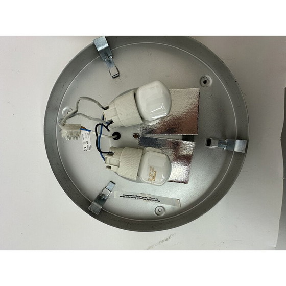 Image 1 of Vintage glazen en metalen plafondlamp, Duitsland 1970